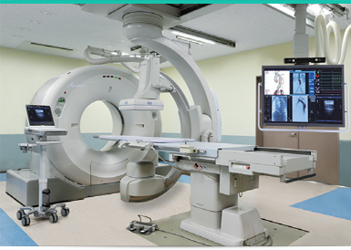 IVR-CT Interventional angiography system with CT gantry