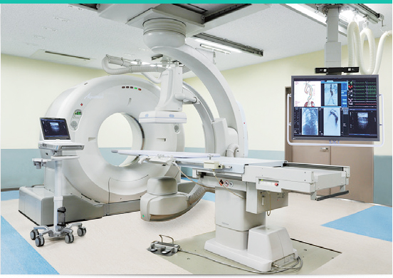 IVR-CT Interventional angiography system with CT gantry